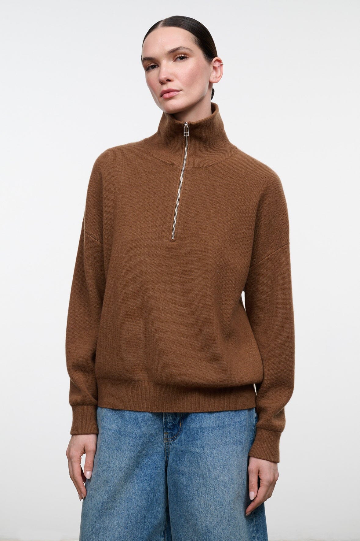 Hudson Cashmere Sweater Cigar | STAUD Great Value