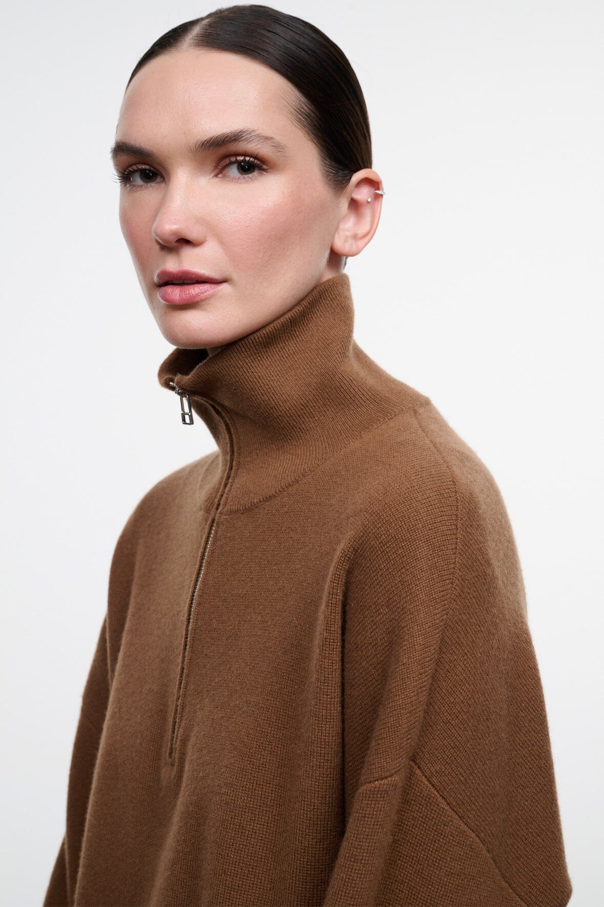 Hudson Cashmere Sweater Cigar | STAUD Great Value