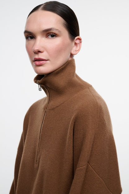 Hudson Cashmere Sweater Cigar | STAUD Great Value