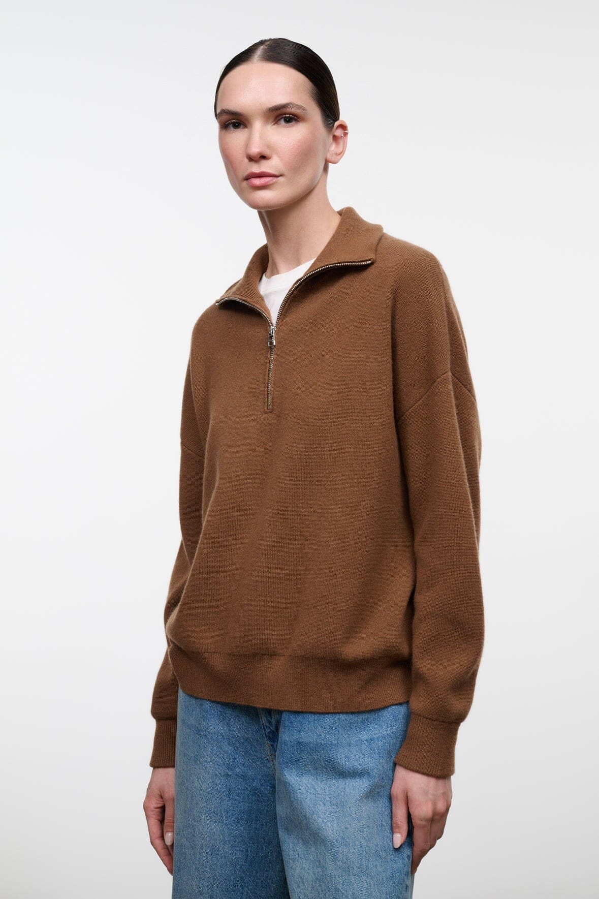 Hudson Cashmere Sweater Cigar | STAUD Great Value