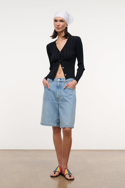 Ezra Cardigan Black | STAUD Classic