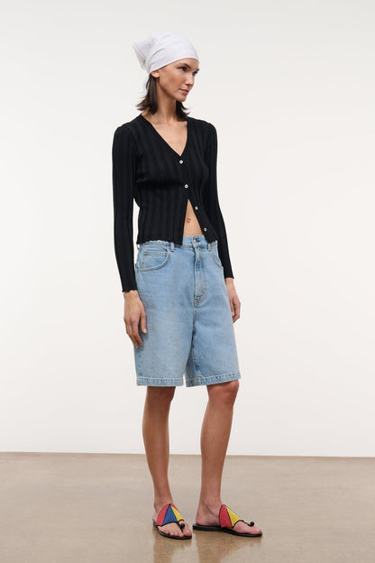 Ezra Cardigan Black | STAUD Classic