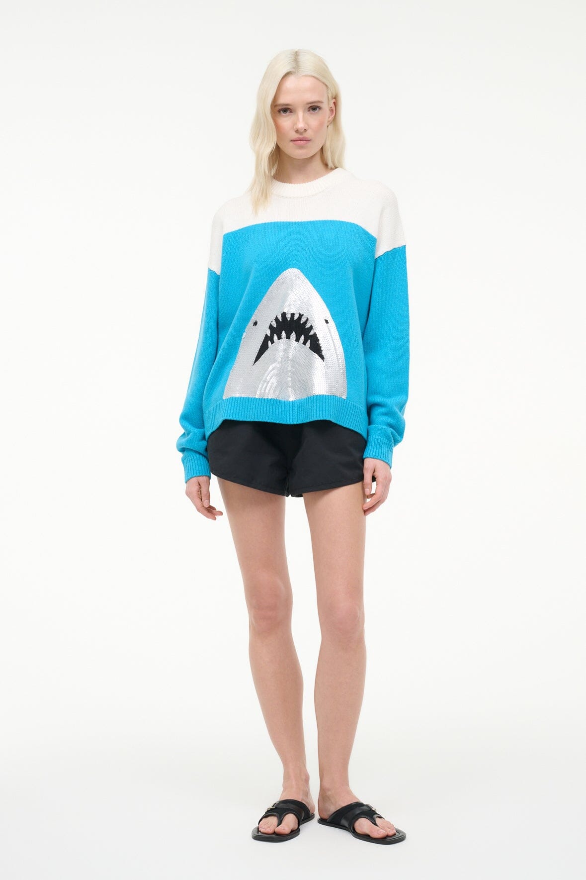 Reya Sweater Great White | STAUD Trusted