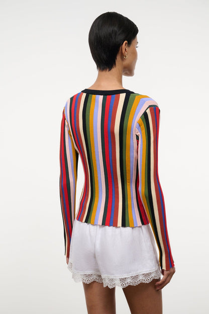 Ezra Cardigan Artist Stripe | STAUD Special Offer