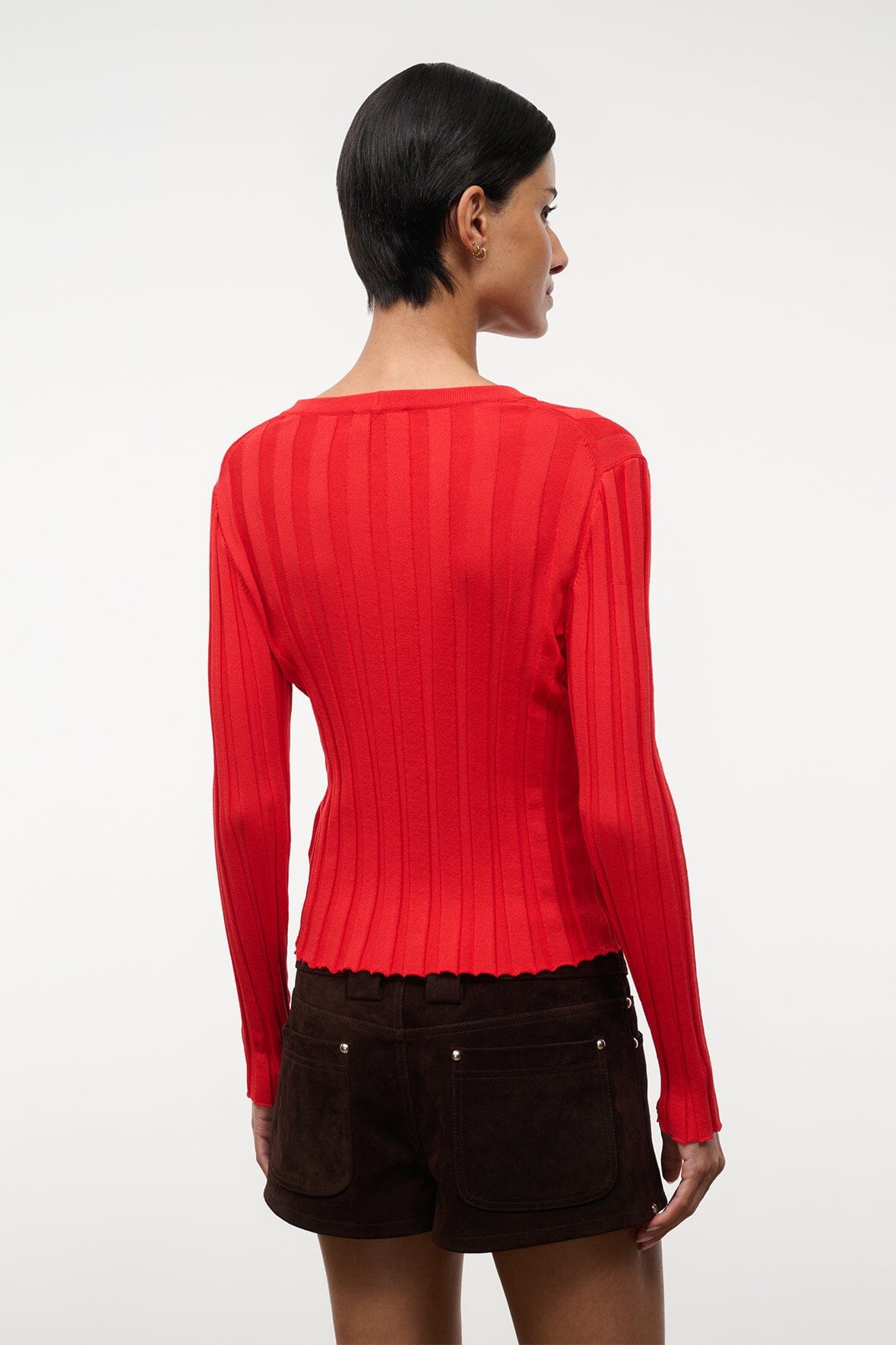Ezra Cardigan Tomato | STAUD Trending