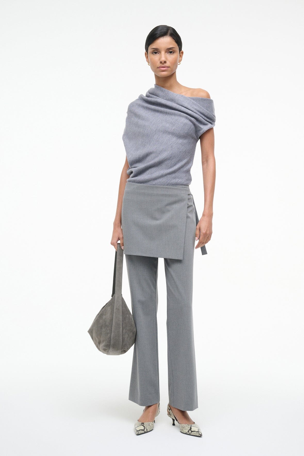 Mabel Sweater Heather Grey | STAUD Deals