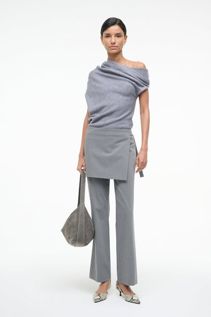 Mabel Sweater Heather Grey | STAUD Deals