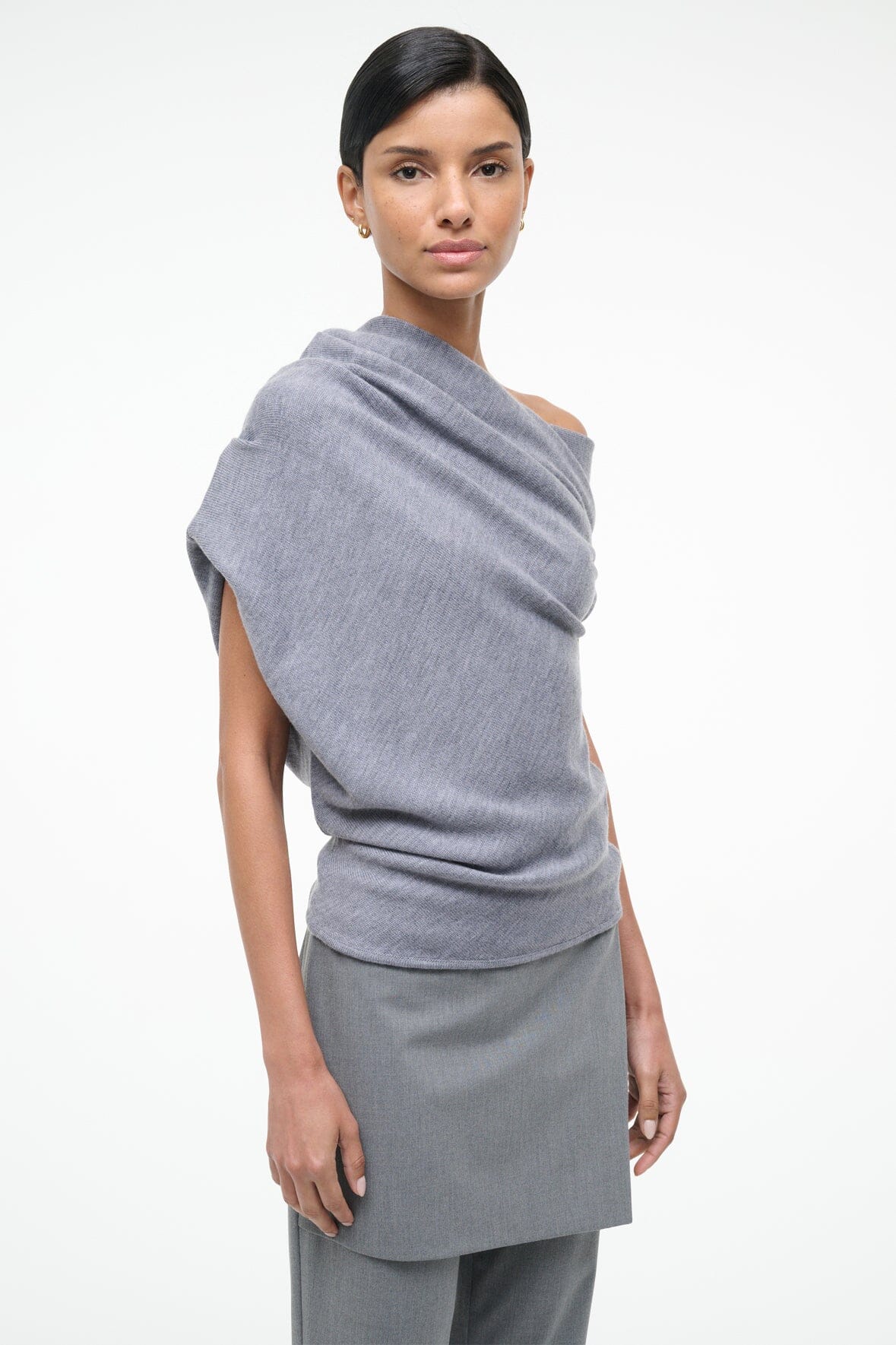 Mabel Sweater Heather Grey | STAUD Deals