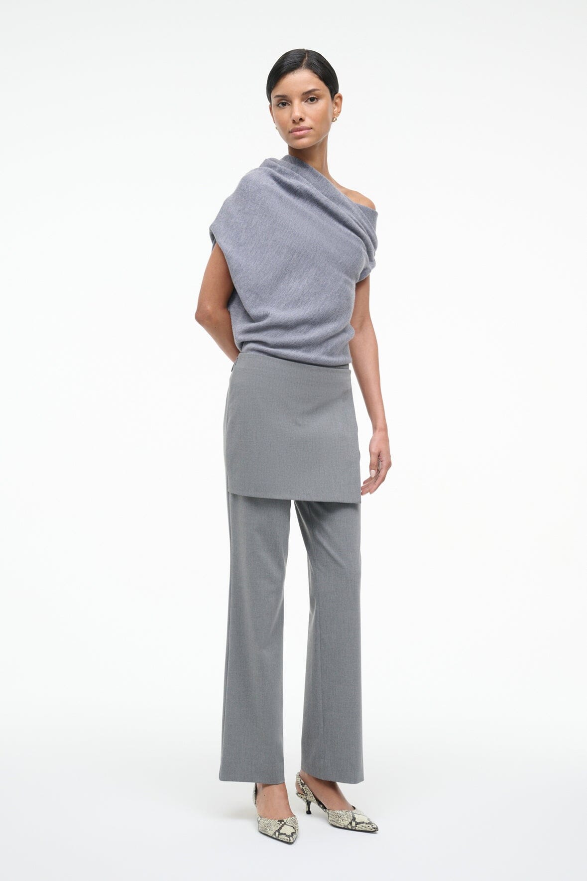 Mabel Sweater Heather Grey | STAUD Deals