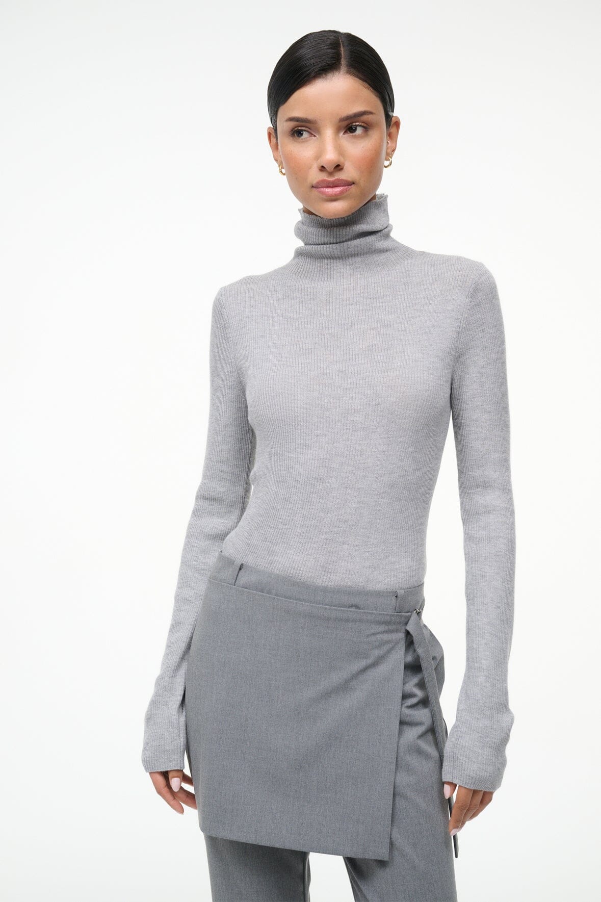 Toni Superfinecashmere Sweater Ash Grey | STAUD Great Value