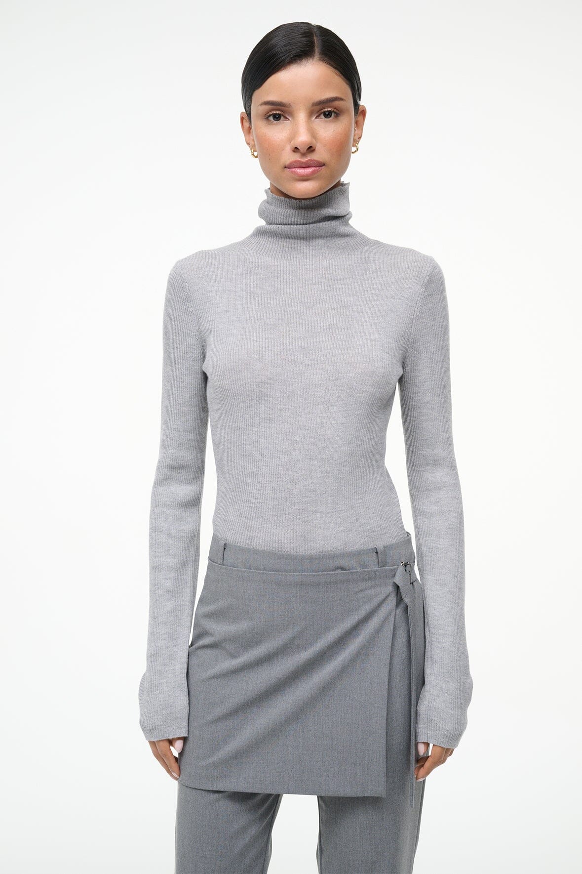 Toni Superfinecashmere Sweater Ash Grey | STAUD Great Value