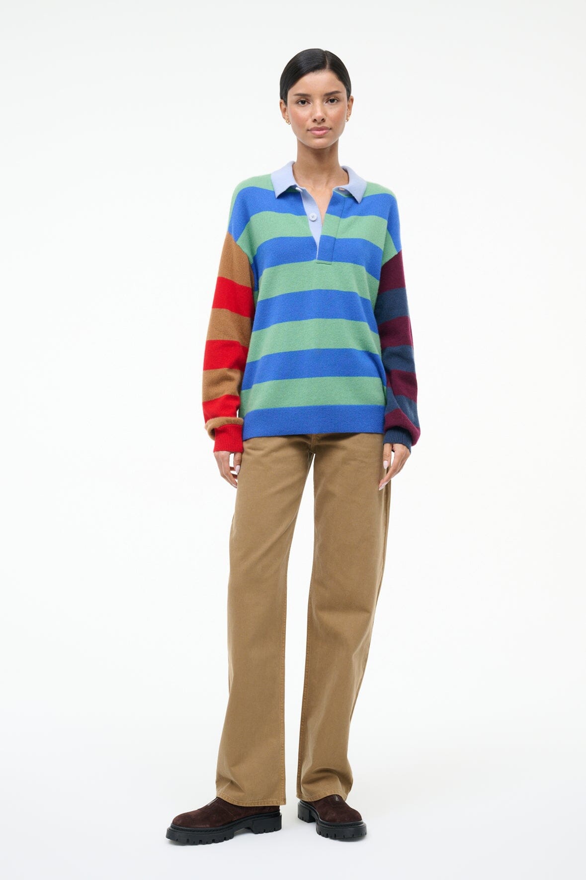 Michael Cashmere Sweater Multi Stripe | STAUD Latest