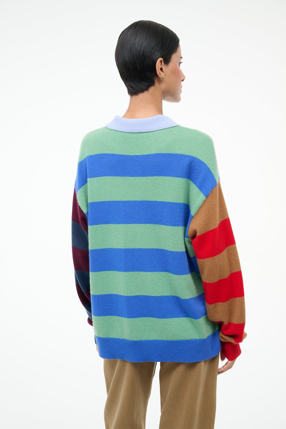 Michael Cashmere Sweater Multi Stripe | STAUD Latest