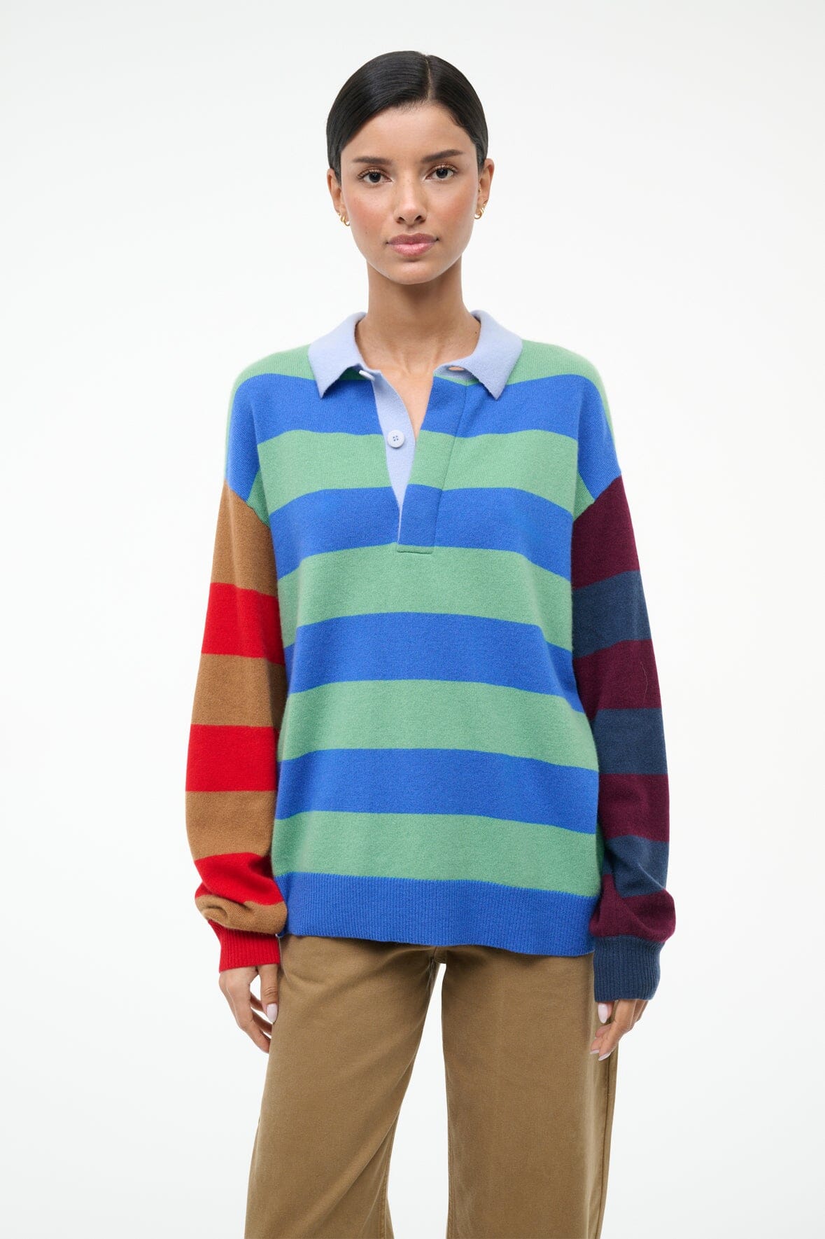 Michael Cashmere Sweater Multi Stripe | STAUD Latest