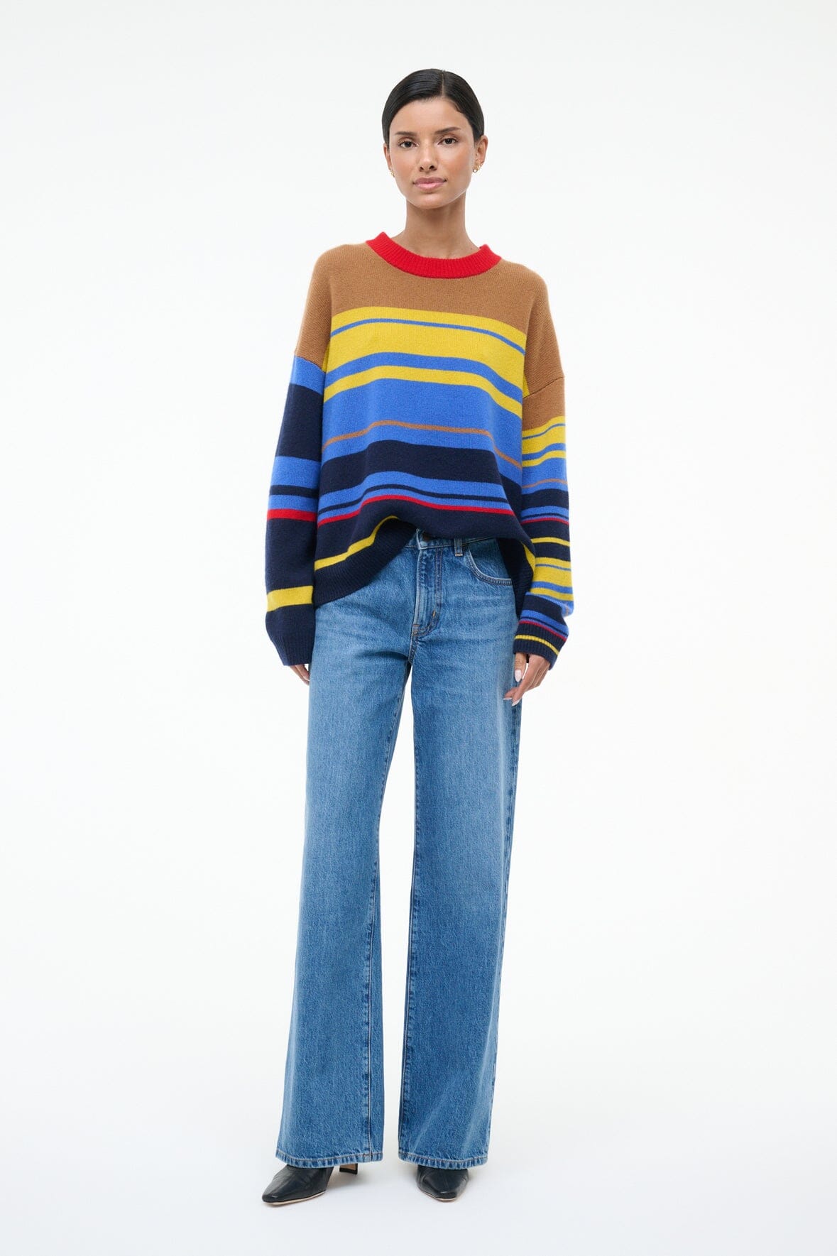 Serrano Cashmere Relaxed Crew Analog | STAUD Customer Favorite