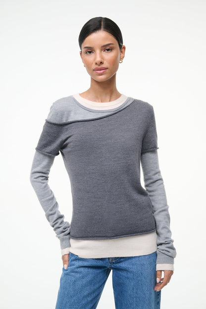 Sera Sweater Heather Grey Multi | STAUD Special Offer