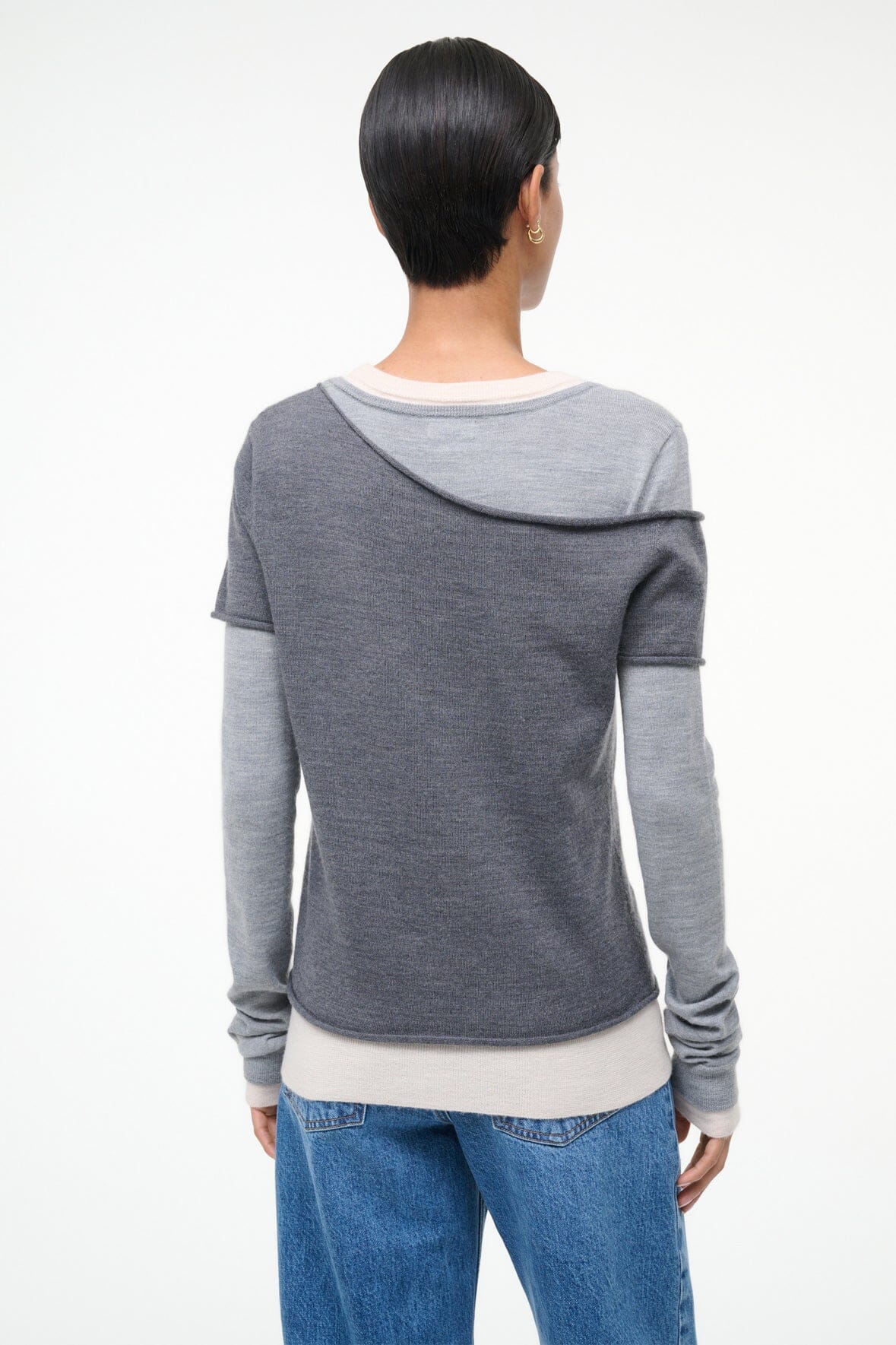 Sera Sweater Heather Grey Multi | STAUD Special Offer
