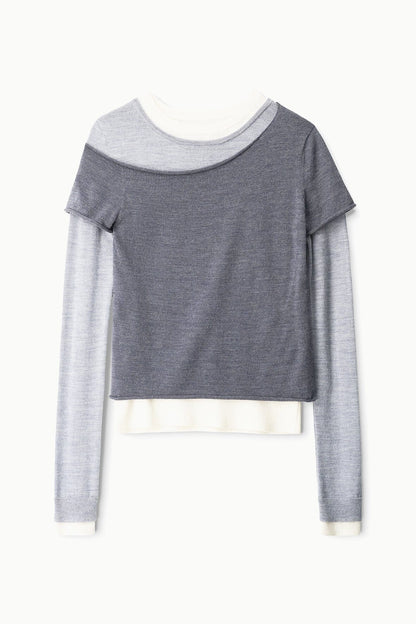 Sera Sweater Heather Grey Multi | STAUD Special Offer