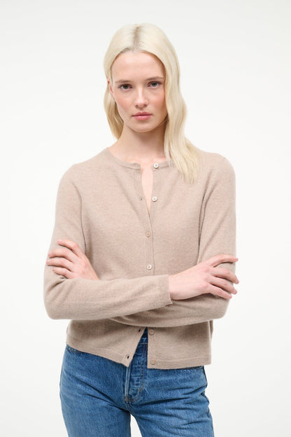 Midnight Cashmere Cardigan Stone | STAUD Best Seller