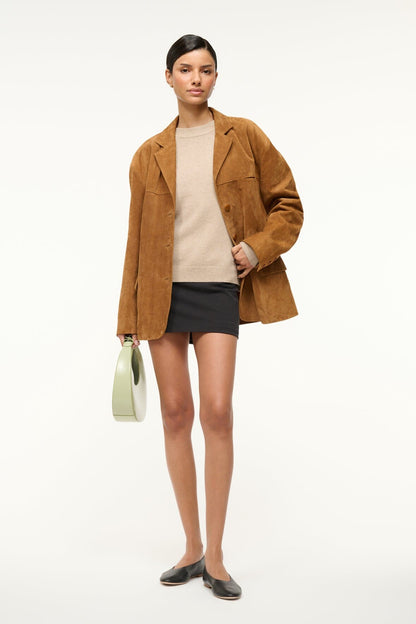 Serrano Cashmere Relaxed Crew Stone | STAUD Trending