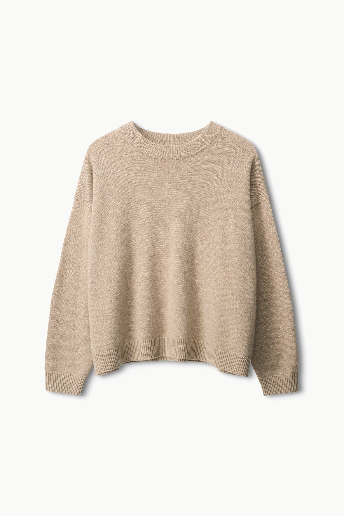 Serrano Cashmere Relaxed Crew Stone | STAUD Trending
