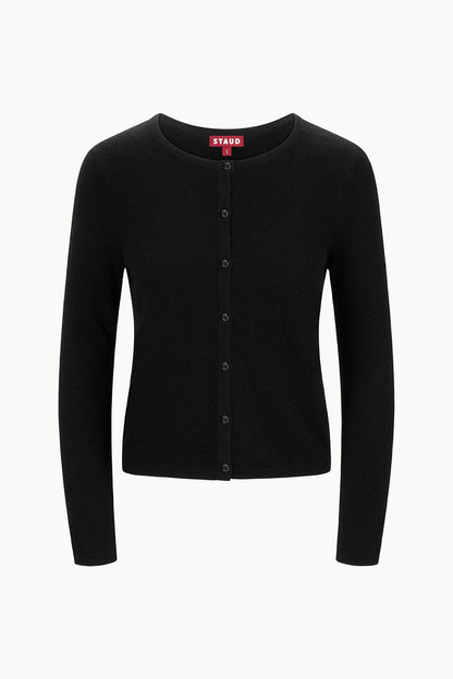 Midnight Cashmere Cardigan Black | STAUD New