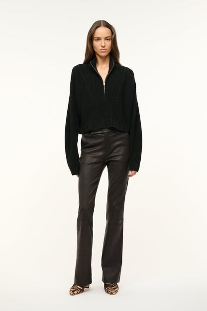 Cashmere Cropped Hampton Sweater Black | STAUD Featured