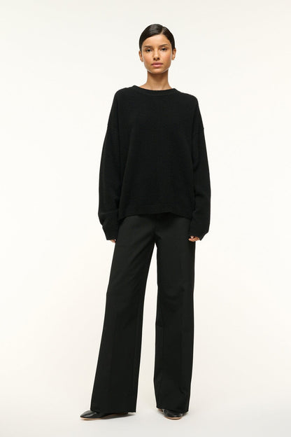 Serrano Cashmere Relaxed Crew Black | STAUD Customer Favorite