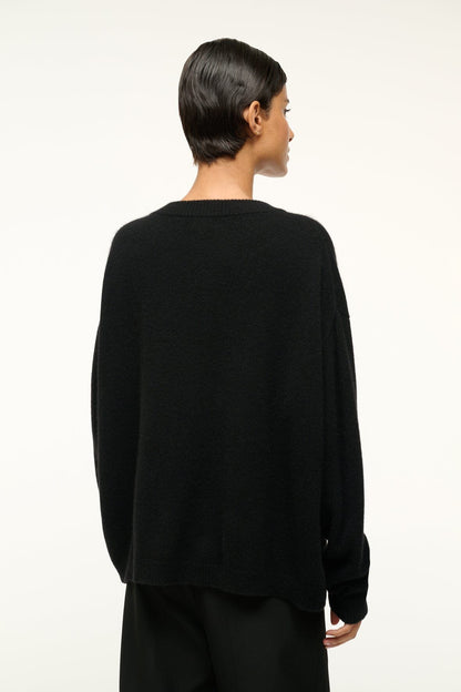 Serrano Cashmere Relaxed Crew Black | STAUD Customer Favorite