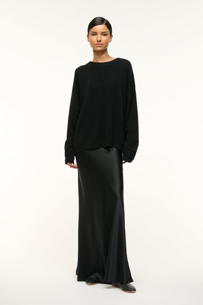 Serrano Cashmere Relaxed Crew Black | STAUD Customer Favorite
