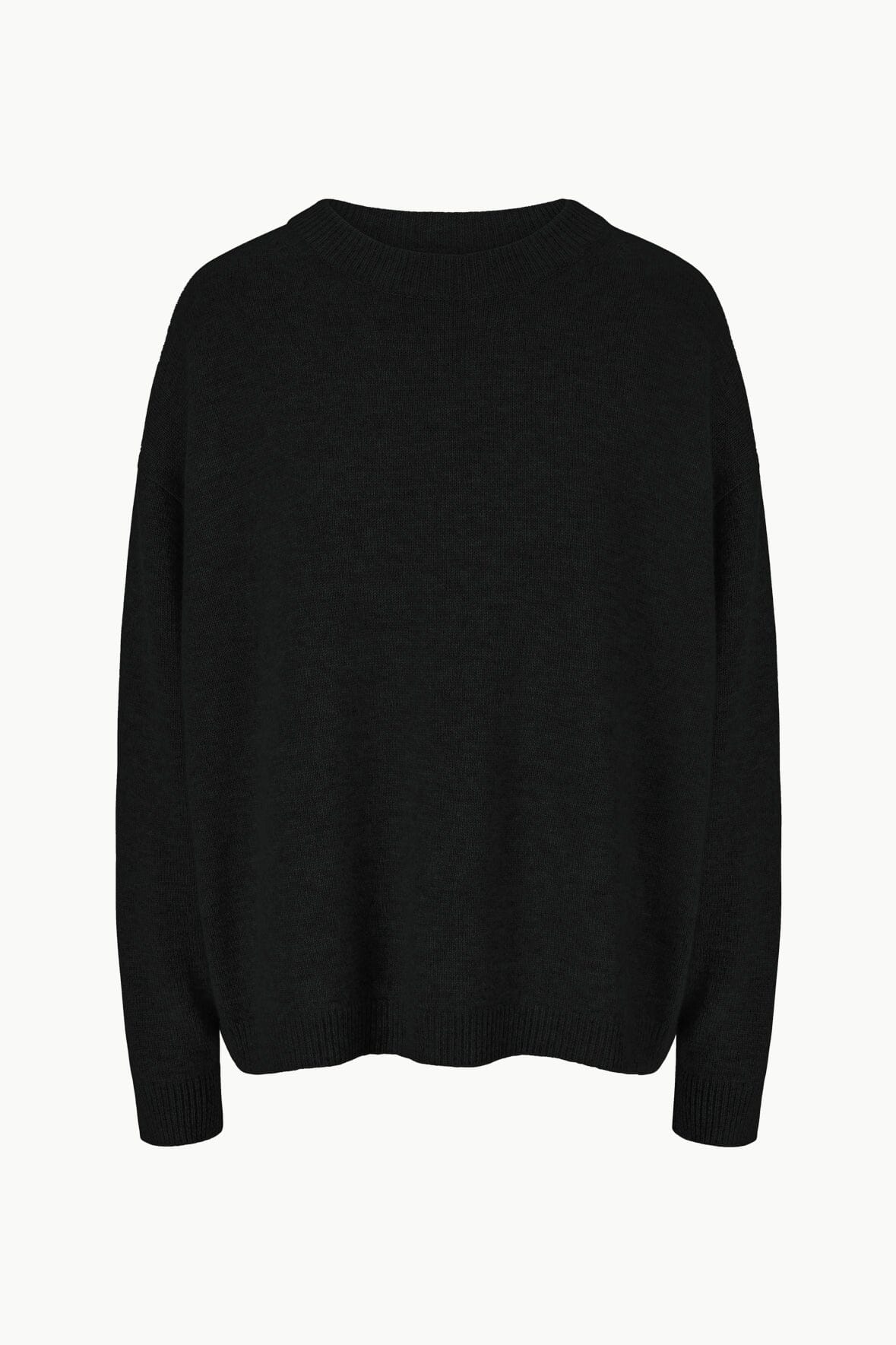 Serrano Cashmere Relaxed Crew Black | STAUD Customer Favorite
