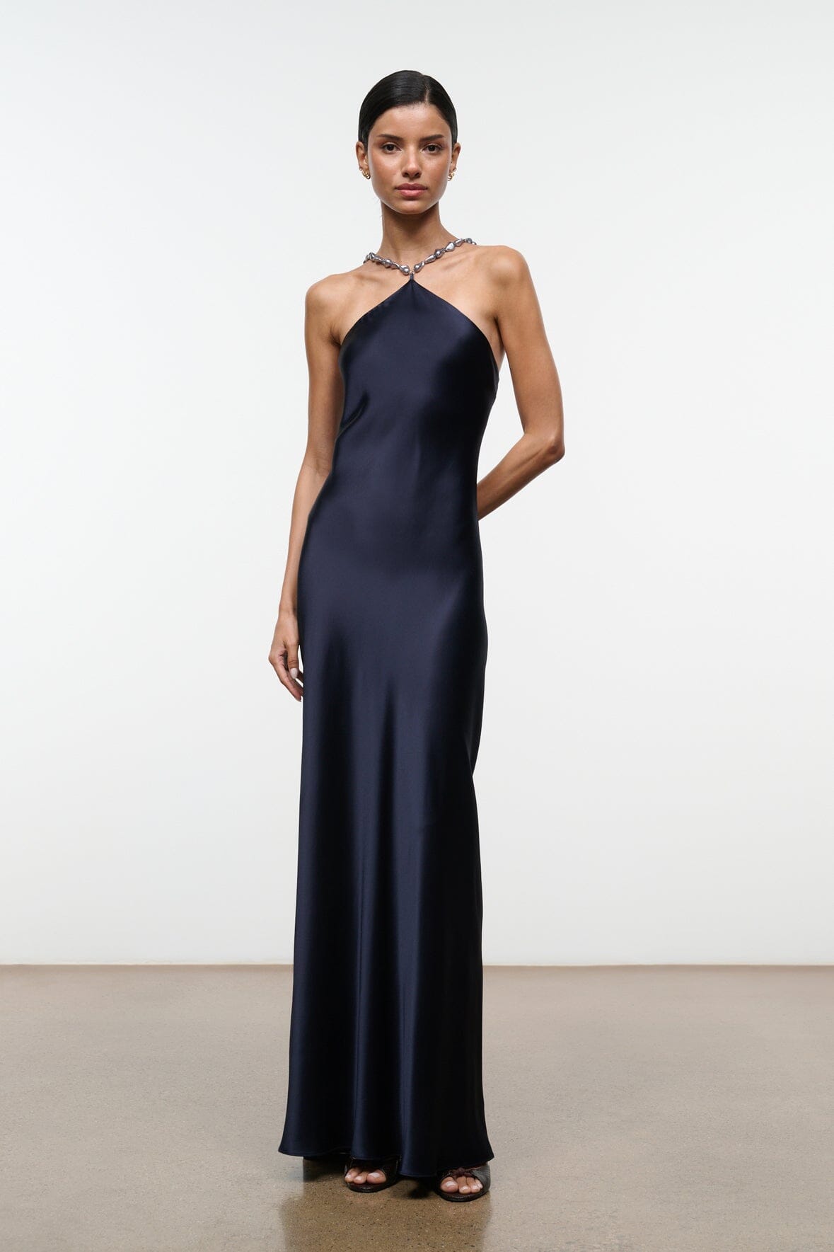 Cadence Dress Navy 1 | STAUD Featured