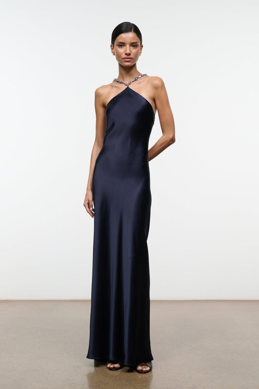 Cadence Dress Navy 1 | STAUD Featured