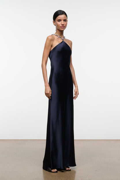 Cadence Dress Navy 1 | STAUD Featured