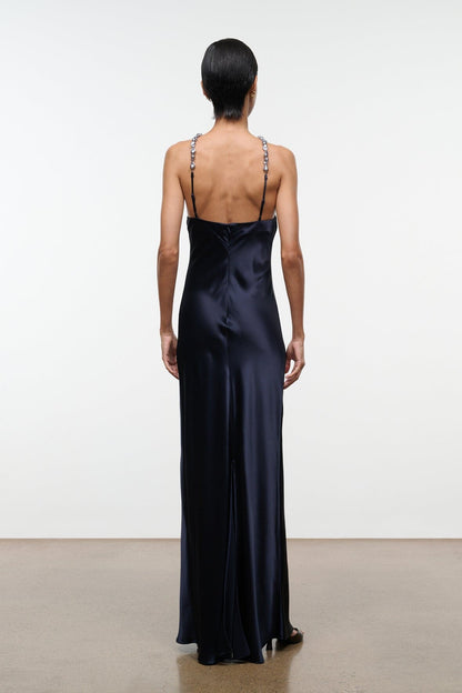 Cadence Dress Navy 1 | STAUD Featured