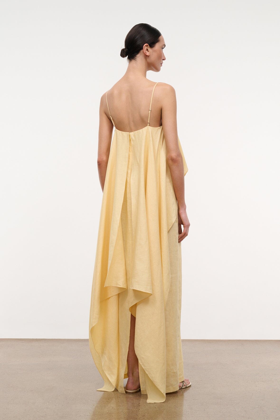 Valencia Linen Dress Butter | STAUD Deals