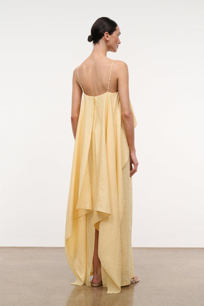 Valencia Linen Dress Butter | STAUD Deals