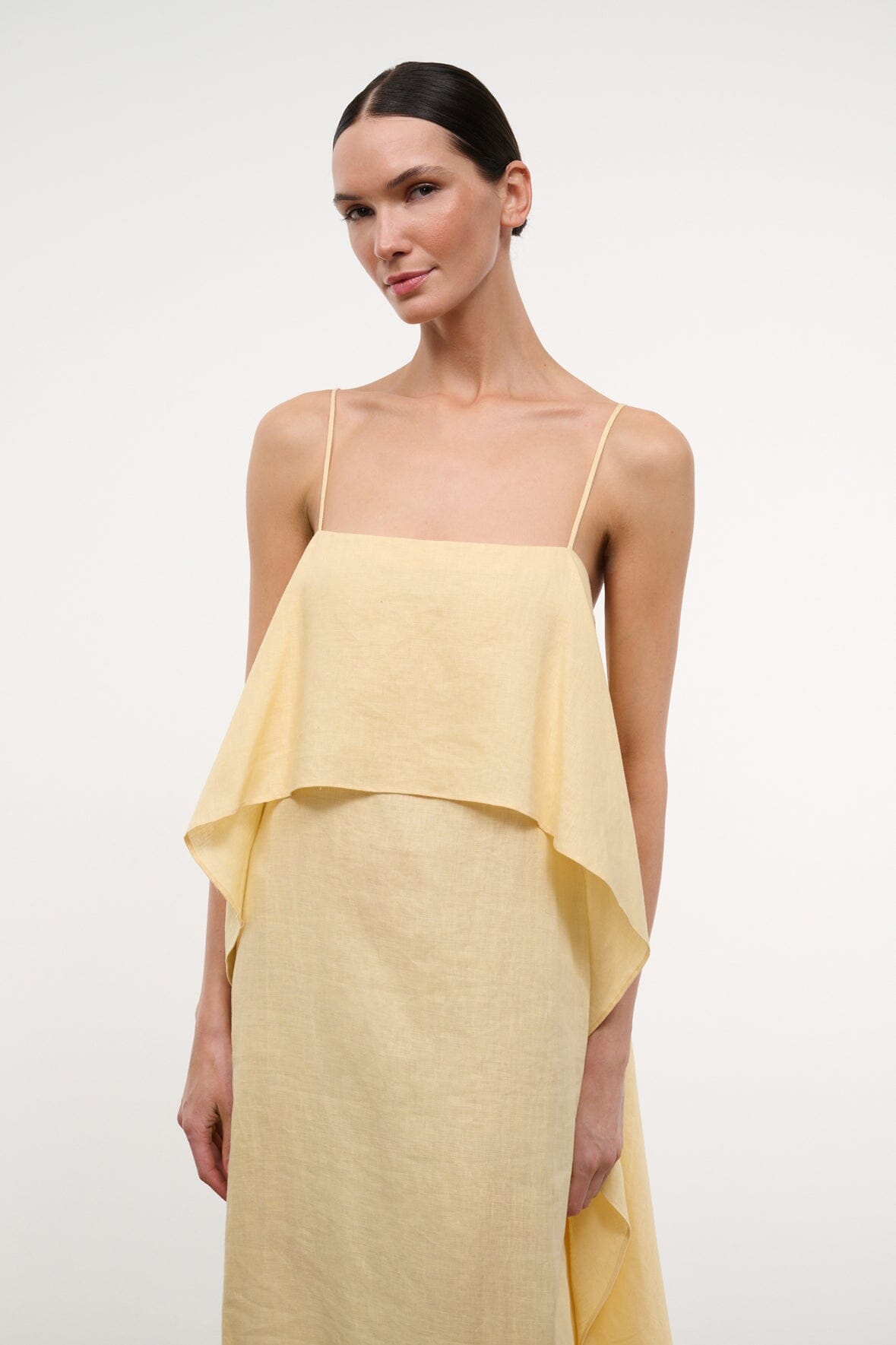 Valencia Linen Dress Butter | STAUD Deals