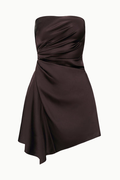 Adriana Silk Dress Earth | STAUD Trusted