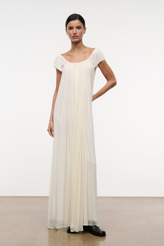 Leda Dress Ivory | STAUD Best Price