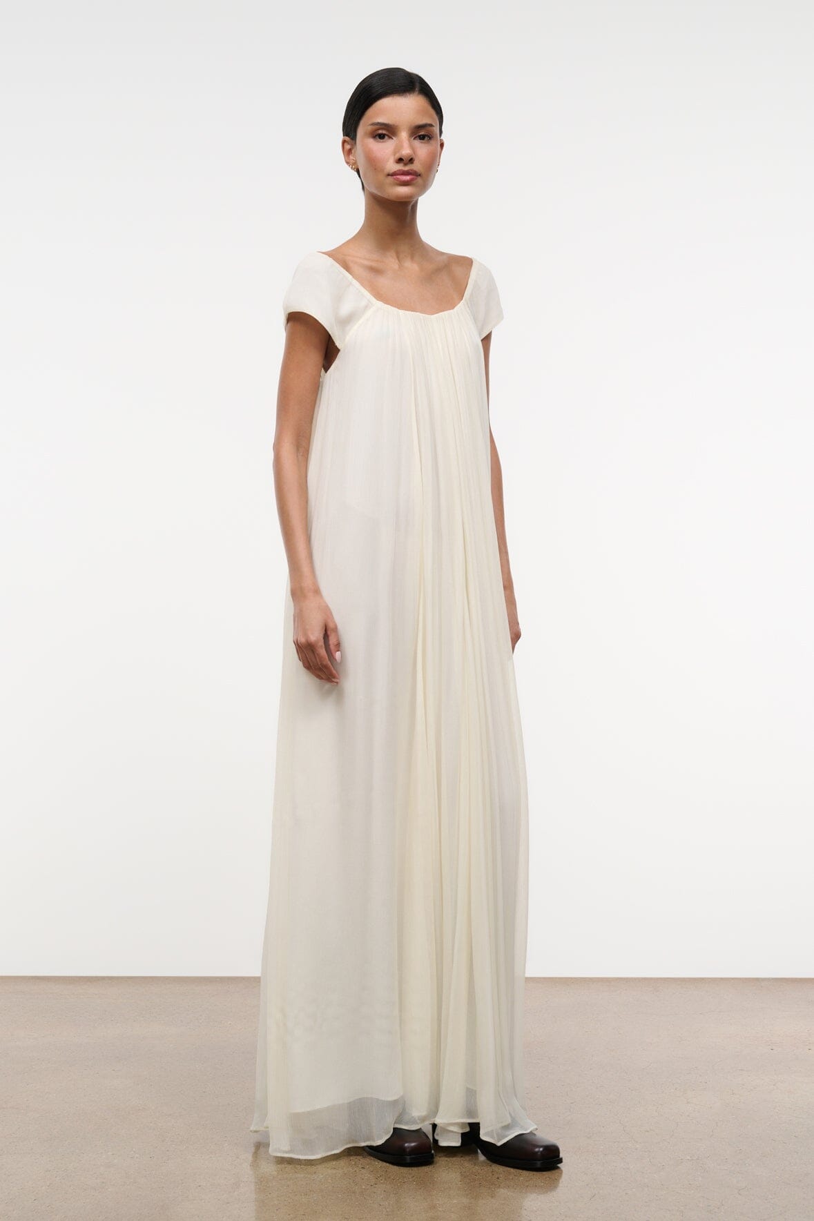 Leda Dress Ivory | STAUD Best Price