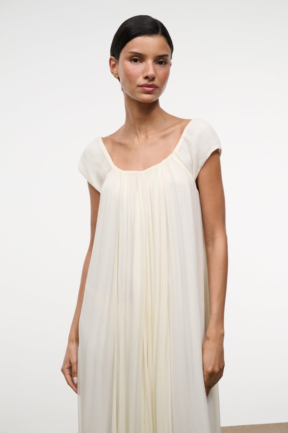 Leda Dress Ivory | STAUD Best Price