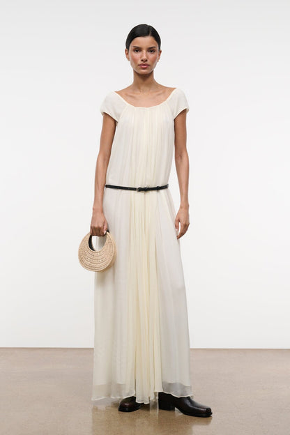 Leda Dress Ivory | STAUD Best Price
