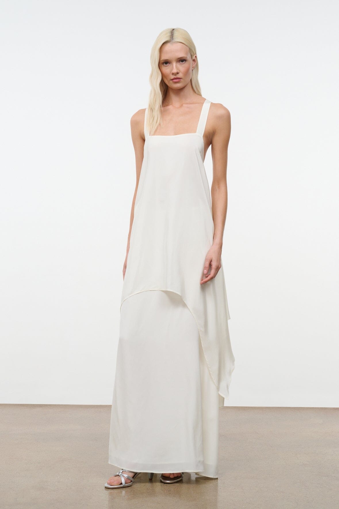 Kira Silk Dress Ivory | STAUD Discount