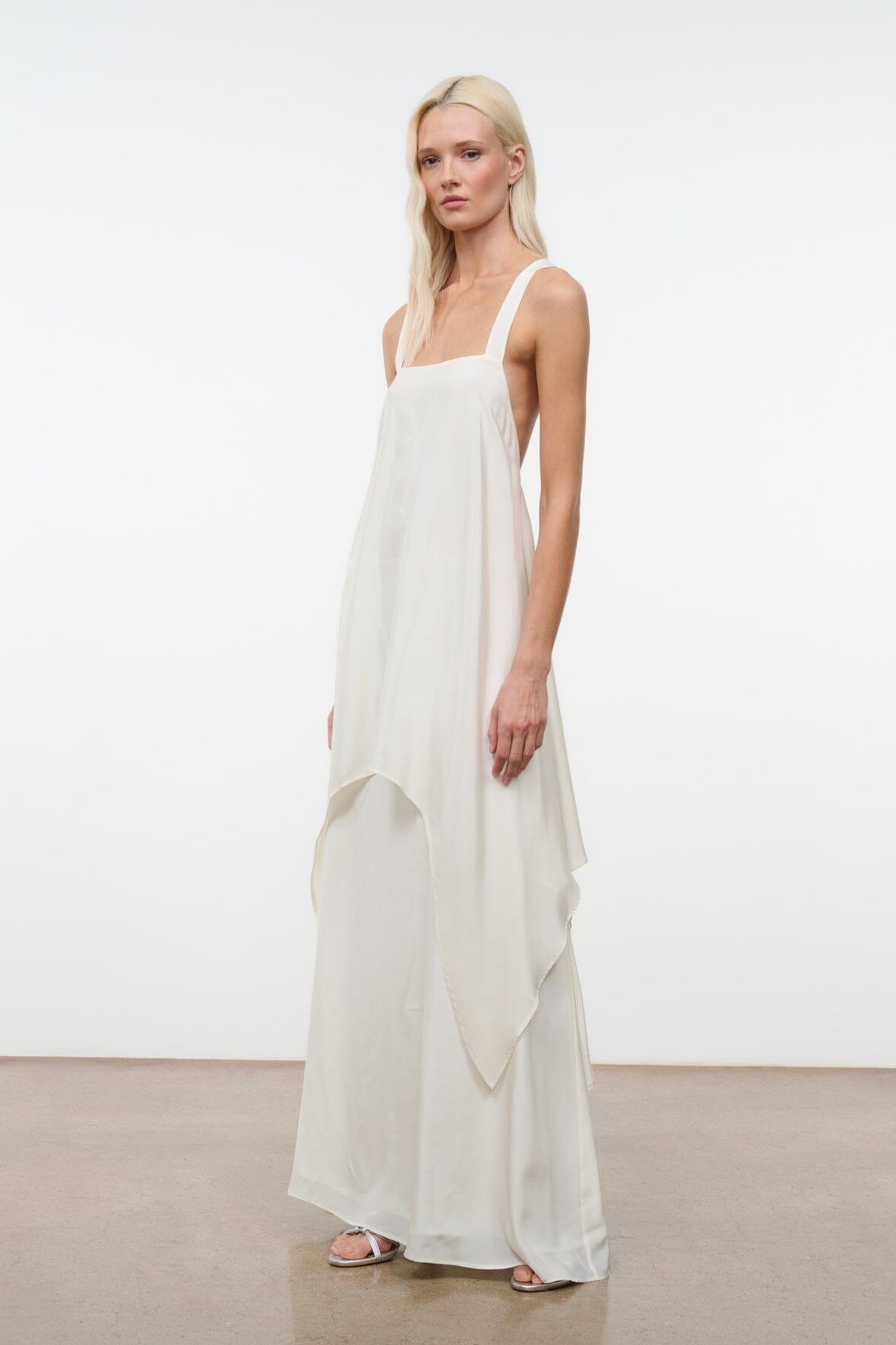 Kira Silk Dress Ivory | STAUD Discount