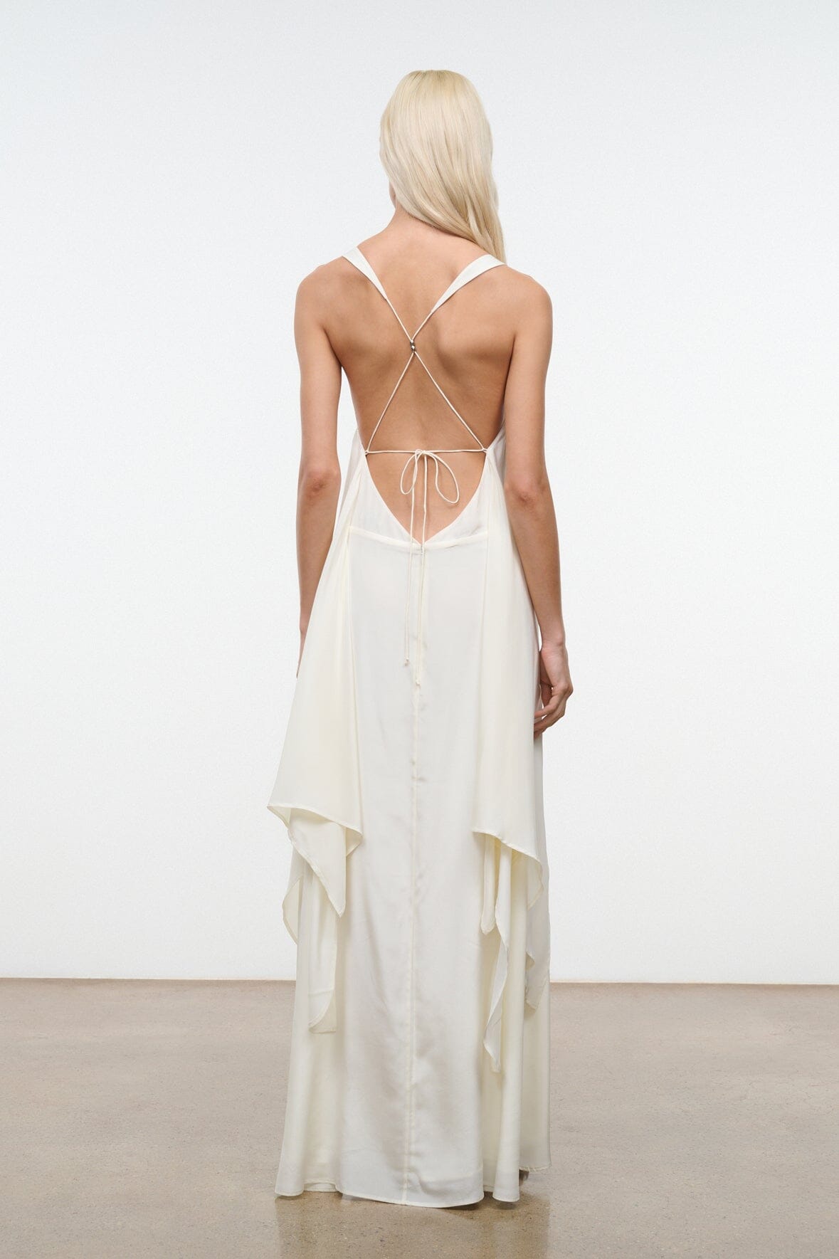 Kira Silk Dress Ivory | STAUD Discount