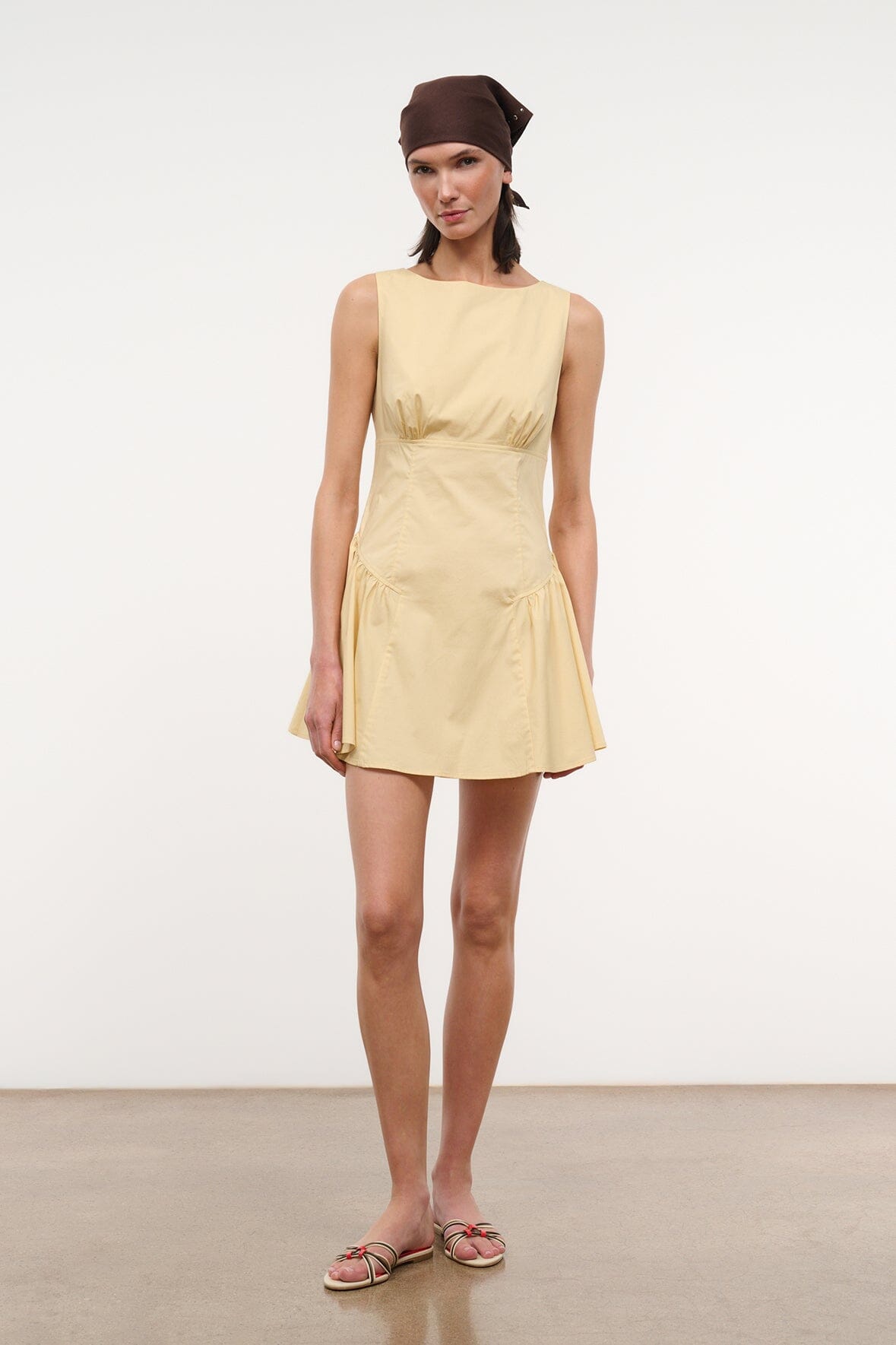 Gwen Mini Dress Butter | STAUD Latest
