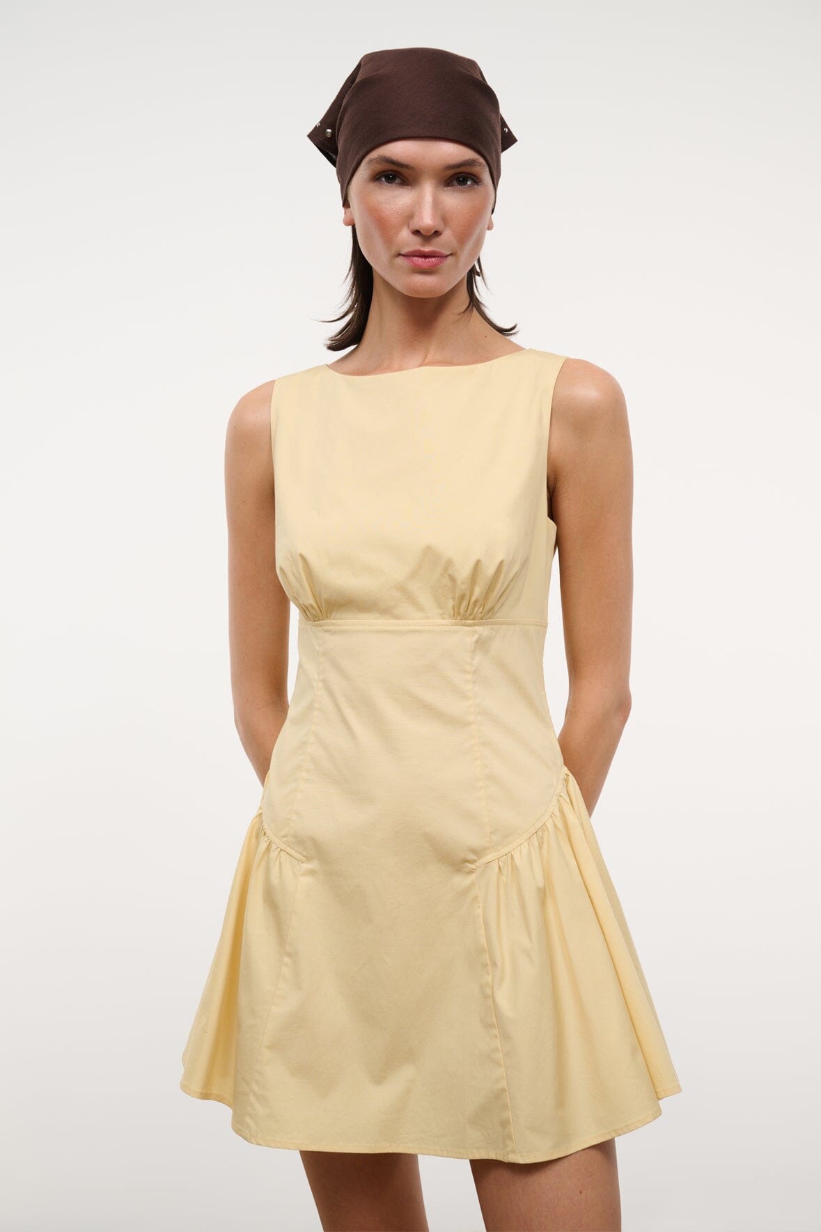 Gwen Mini Dress Butter | STAUD Latest