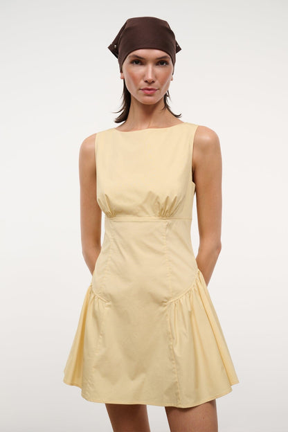 Gwen Mini Dress Butter | STAUD Latest