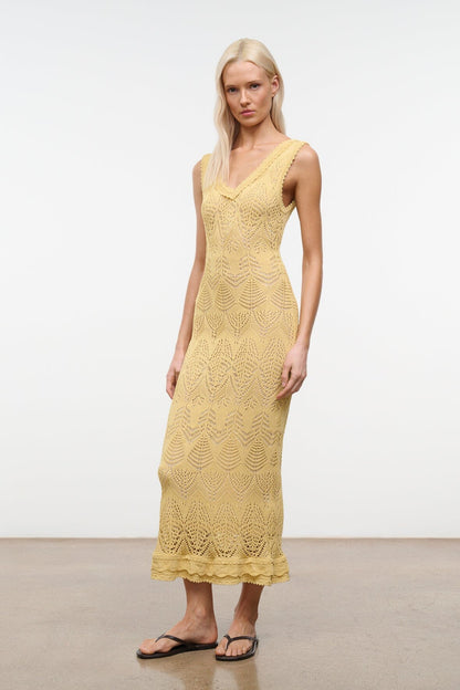 Roan Dress Butter | STAUD Everyday